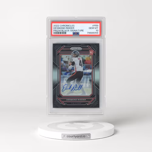 2022 Panini Chronicles Prizm Black #PB9 Desmond Ridder - Signature (PSA 10 GEM MINT)