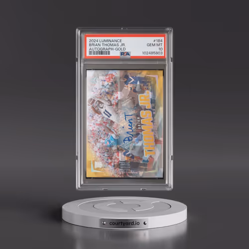 2024 Panini Luminance #184 Brian Thomas Jr. - Autograph-Gold (PSA 10 GEM MINT)