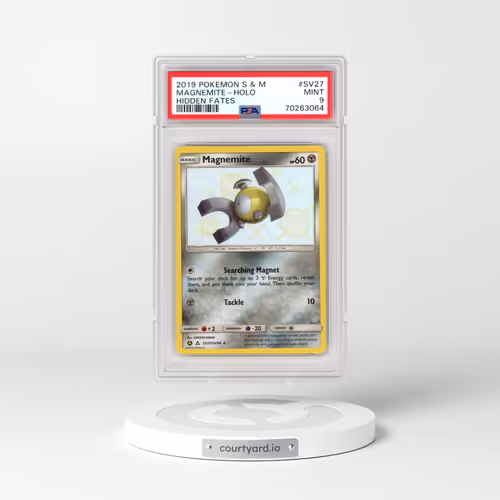 2019 Pokémon Sun & Moon Hidden Fates #SV27 Magnemite - Holo (PSA 9 MINT)