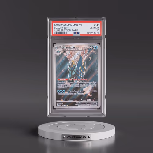 2025 Pokémon Meg EN-Mega Evolution #141 Clawitzer - Illustration Rare (PSA 10 GEM MINT)