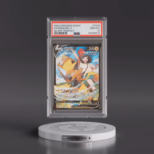 2022 Pokémon Sword & Shield Silver Tempest #TG16 Zeraora V - Holo Full Art (PSA 10 GEM MINT)