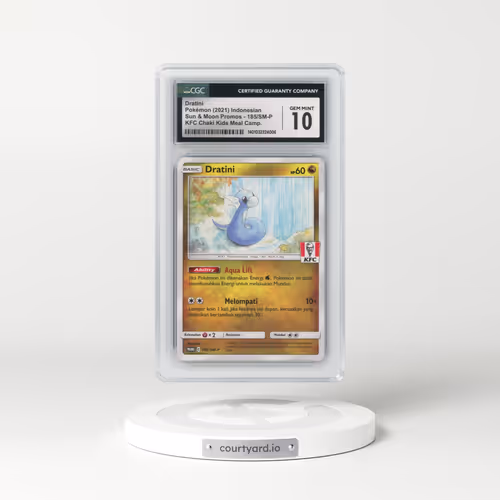 2019 Sun & Moon Promos #185/SM-P Dratini - KFC Chaki Kids Meal Campaign (CGC 10 GEM MINT)