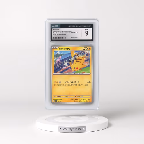 2022 Scarlet & Violet Promos #197/SV-P Pikachu - Gym Participation (CGC 9 MINT)
