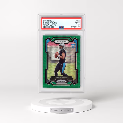 2023 Panini Prizm #311 Bryce Young - Green Wave (PSA 9 MINT)