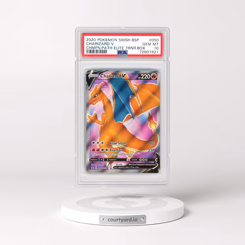 2020 Pokémon Swsh Black Star Promo #050 Charizard V - Holo Champion's Path Elite Trainer Box (PSA 10