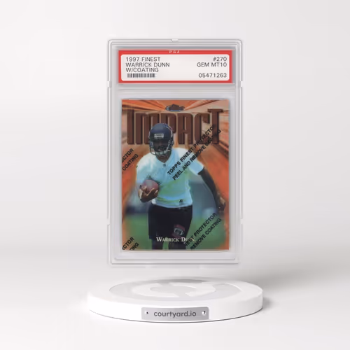 1997 Finest #270 Warrick Dunn - w/Coating (PSA 10 GEM MINT)