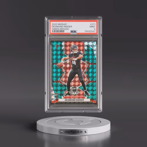2022 Panini Mosaic #271 Desmond Ridder - Green Mosaic (PSA 9 MINT)