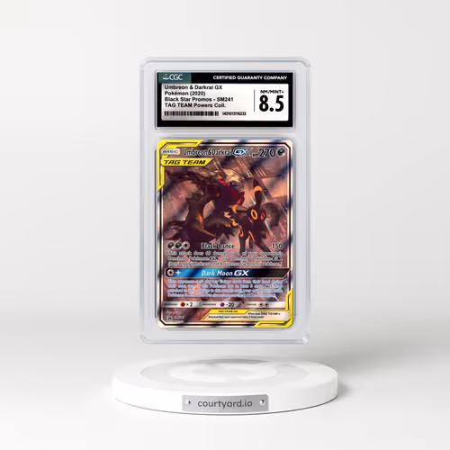 2016 Black Star Promos - Sun & Moon #SM241 Umbreon & Darkrai GX - Holo TAG TEAM Powers Collection (CGC 8.5 NM-MT+)