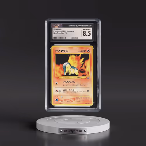 1999 Neo Premium File Cyndaquil - No Rarity (CGC 8.5 NM-MT+)