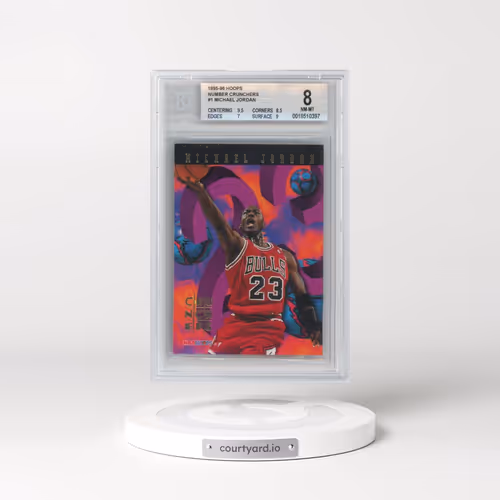 1995 Hoops Number Crunchers #1 Michael Jordan (BGS 8 NM-MT)