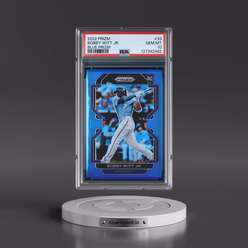 2022 Panini Prizm #33 Bobby Witt Jr. - Blue Prizm (PSA 10 GEM MINT)