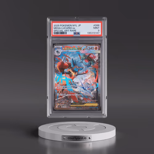 2025 Pokémon M1l-Mega Brave #088 Mega Lucario EX - Holo Special Art Rare (PSA 9 MINT)
