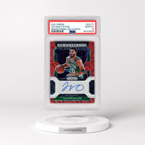 2021 Panini Prizm Sensational Signatures #SSJTT Jayson Tatum - Choice (PSA 10 GEM MINT)