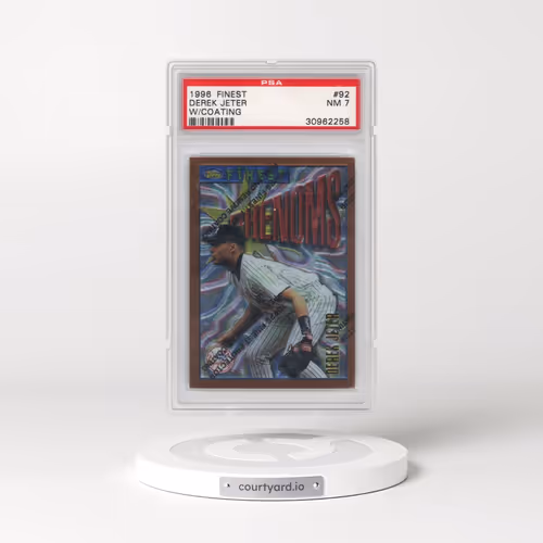 1996 Finest #92 Derek Jeter - w/Coating (PSA 7 NM)