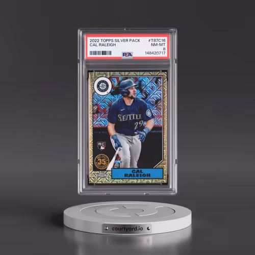 2022 Topps Silver Pack 1987 Chrome Promo #T87C16 Cal Raleigh (PSA 8 NM-MT)