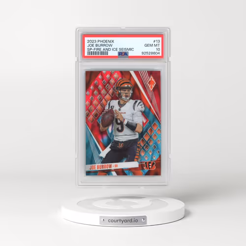 2023 Panini Phoenix #13 Joe Burrow - SP-Fire and Ice Seismic (PSA 10 GEM MINT)