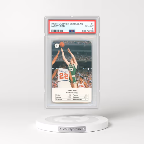 1988 Fournier Estrellas #1 Larry Bird (PSA 6 EX-MT)