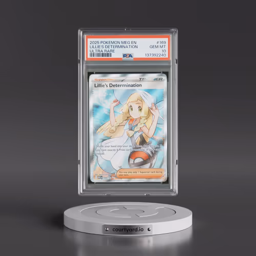 2025 Pokémon Meg EN-Mega Evolution #169 Lillie's Determination - Ultra Rare (PSA 10 GEM MINT)