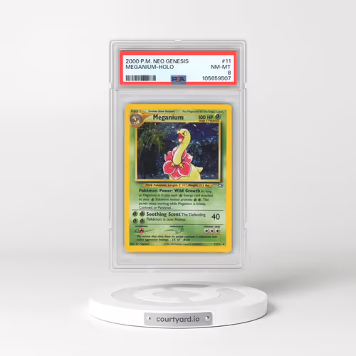 2000 Pokémon Neo Genesis #11 Meganium - Holo (PSA 8 NM-MT)
