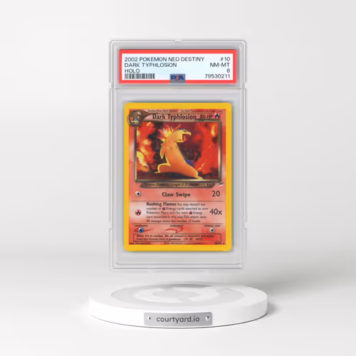 2002 Pokémon Neo Destiny #10 Dark Typhlosion - Holo (PSA 8 NM-MT)