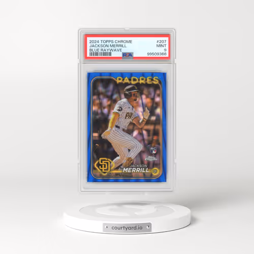 2024 Topps Chrome #207 Jackson Merrill - Blue Raywave (PSA 9 MINT)
