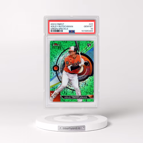 2023 Topps Finest #22 Adley Rutschman - Green Speckle (PSA 10 GEM MINT)
