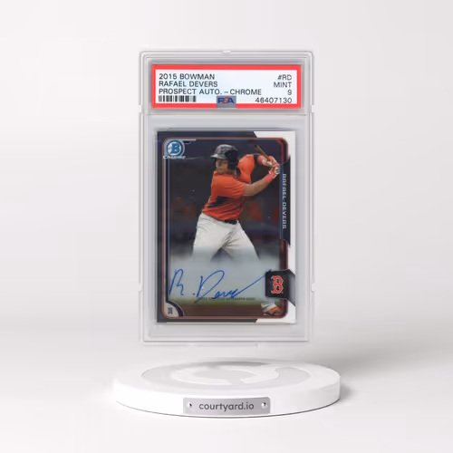 2015 Bowman Prospect Autograph #RD Rafael Devers - Chrome (PSA 9 MINT)