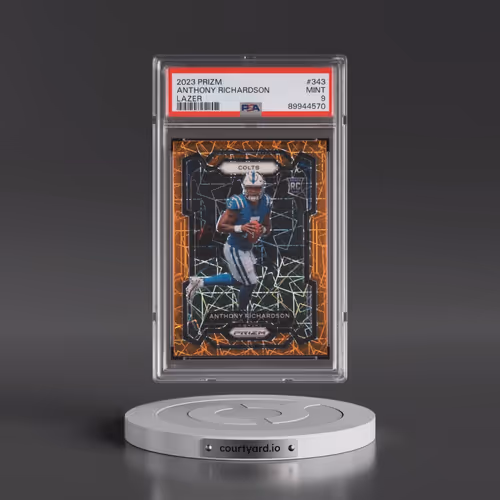 2023 Panini Prizm #343 Anthony Richardson - Lazer Prizm (PSA 9 MINT)