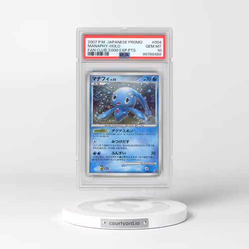 2007 Pokémon Promo #004 Manaphy - Holo Fan Club 3,000 Exp Pts. (PSA 10 GEM MINT)