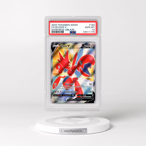 2020 Pokémon Sword & Shield Darkness Ablaze #183 Scizor V - Holo Full Art (PSA 10 GEM MINT)