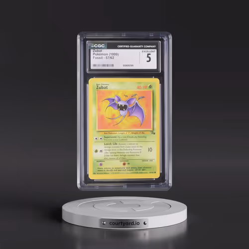 1999 Fossil #57/62 Zubat (CGC 5 EX)