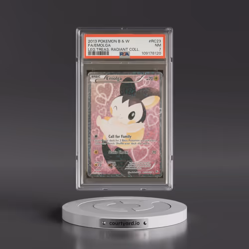 2013 Pokémon Black & White Legendary Treasures Radiant Collection #RC23 Emolga - Full Art (PSA 7 NM)