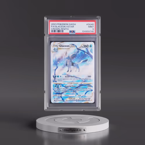 2023 Pokémon Sword and Shield Crown Zenith #GG40 Glaceon Vstar - Full Art (PSA 9 MINT)