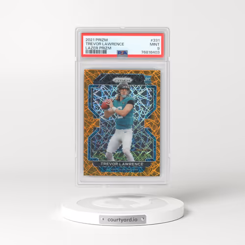 2021 Panini Prizm #331 Trevor Lawrence - Lazer Prizm (PSA 9 MINT)