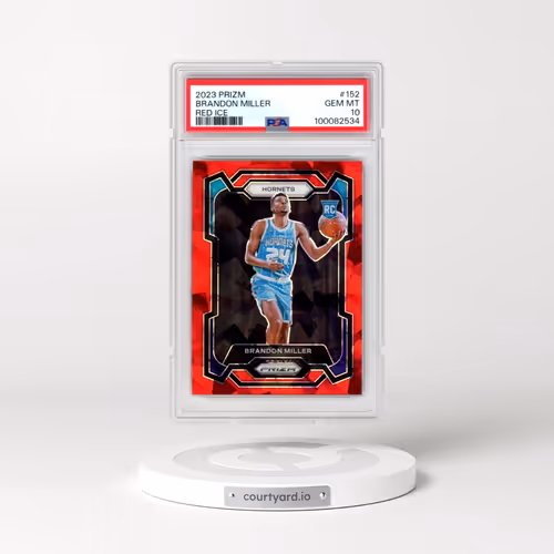 2023 Panini Prizm #152 Brandon Miller - Red Ice (PSA 10 GEM MINT)