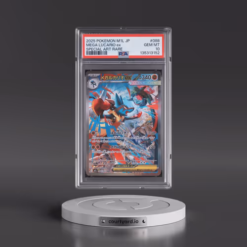 2025 Pokémon M1l-Mega Brave #088 Mega Lucario EX - Holo Special Art Rare (PSA 10 GEM MINT)