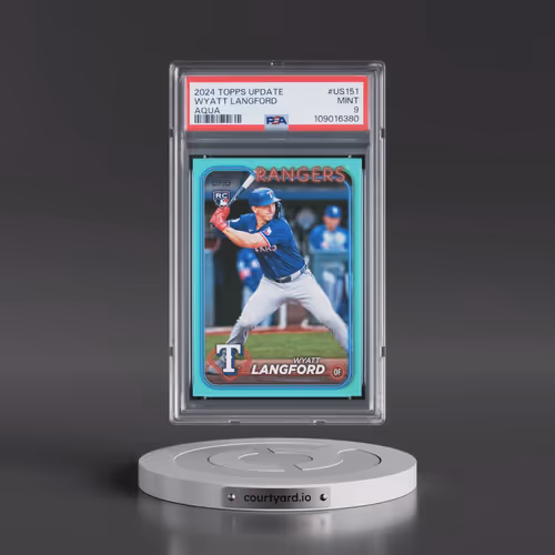 2024 Topps Update #US151 Wyatt Langford - Aqua (PSA 9 MINT)