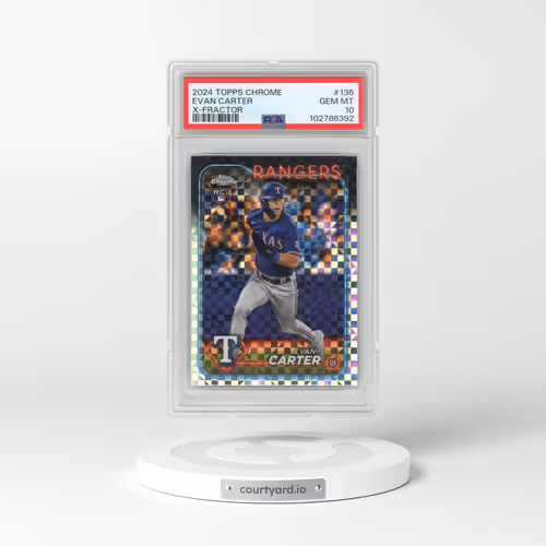 2024 Topps Chrome #136 Evan Carter - X-Fractor (PSA 10 GEM MINT)