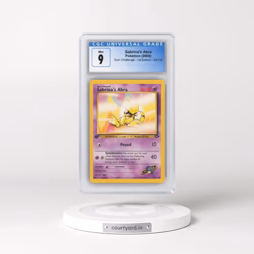 2000 Gym Challenge #93/132 Sabrina's Abra - 1st Edition 1st Edition (CGC 9 MINT)