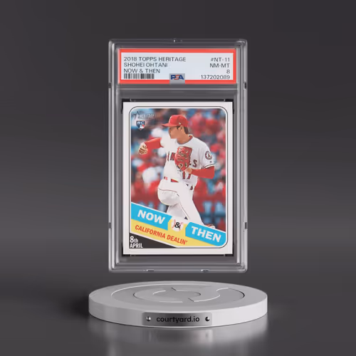 2018 Topps Heritage Now & Then #NT-11 Shohei Ohtani (PSA 8 NM-MT)