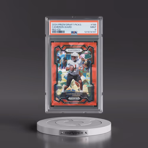 2024 Panini Prizm Draft Picks #199 Cameron Ward - Red Ice (PSA 9 MINT)