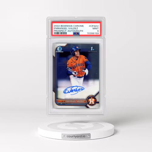 2022 Bowman Chrome Prospect Autographs #CPAEV Enmanuel Valdez (PSA 9 MINT)