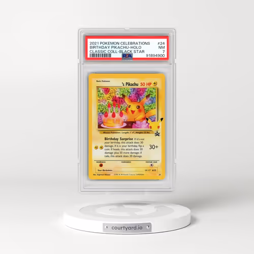 2021 Pokémon Celebrations Classic Collection #24 Birthday Pikachu - Holo (PSA 7 NM)