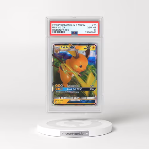 2019 Pokémon Sun & Moon Hidden Fates #20 Raichu GX - Holo (PSA 10 GEM MINT)