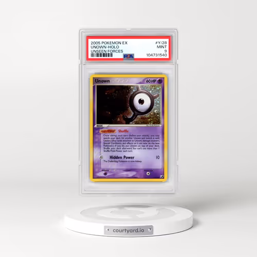 2005 Pokémon EX Unseen Forces #Y/28 Unown - Holo (PSA 9 MINT)