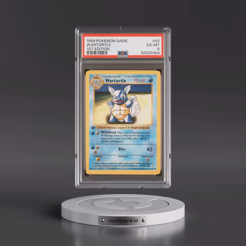 1999 Pokémon Game #42 Wartortle - 1st Edition (PSA 6 EX-MT)