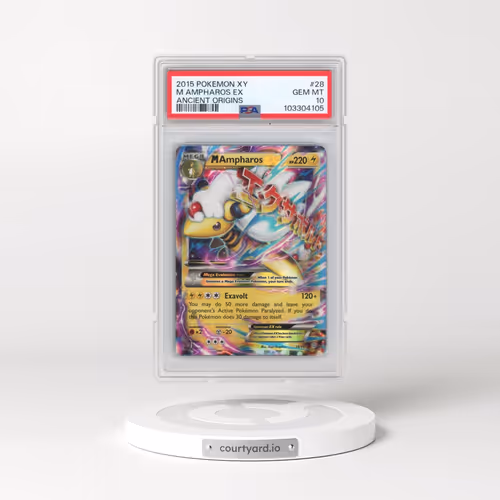 2015 Pokémon XY Ancient Origins #28 M Ampharos EX - Holo (PSA 10 GEM MINT)
