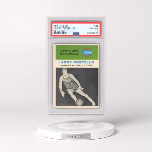 1961 Fleer #48 Larry Costello - In Action (PSA 4 VG-EX)