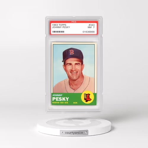 1963 Topps #343 Johnny Pesky (PSA 7 NM)