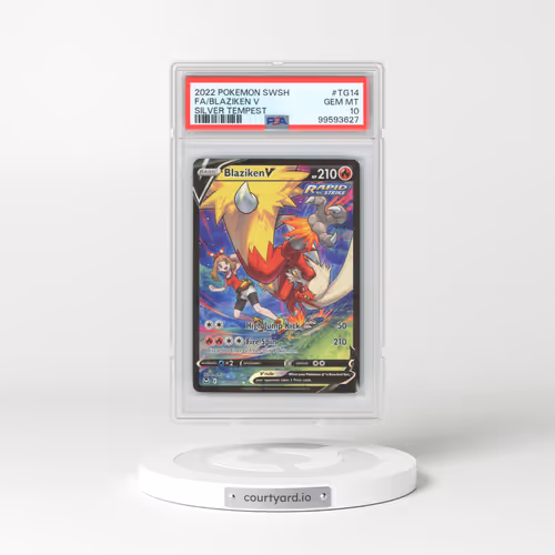 2022 Pokémon Sword & Shield Silver Tempest #TG14 Blaziken V - Holo Full Art (PSA 10 GEM MINT)